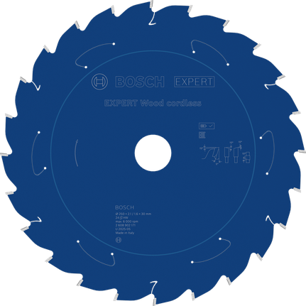 Bosch EXPERT Wood akuga ringsae tera, 250 mm T24.
